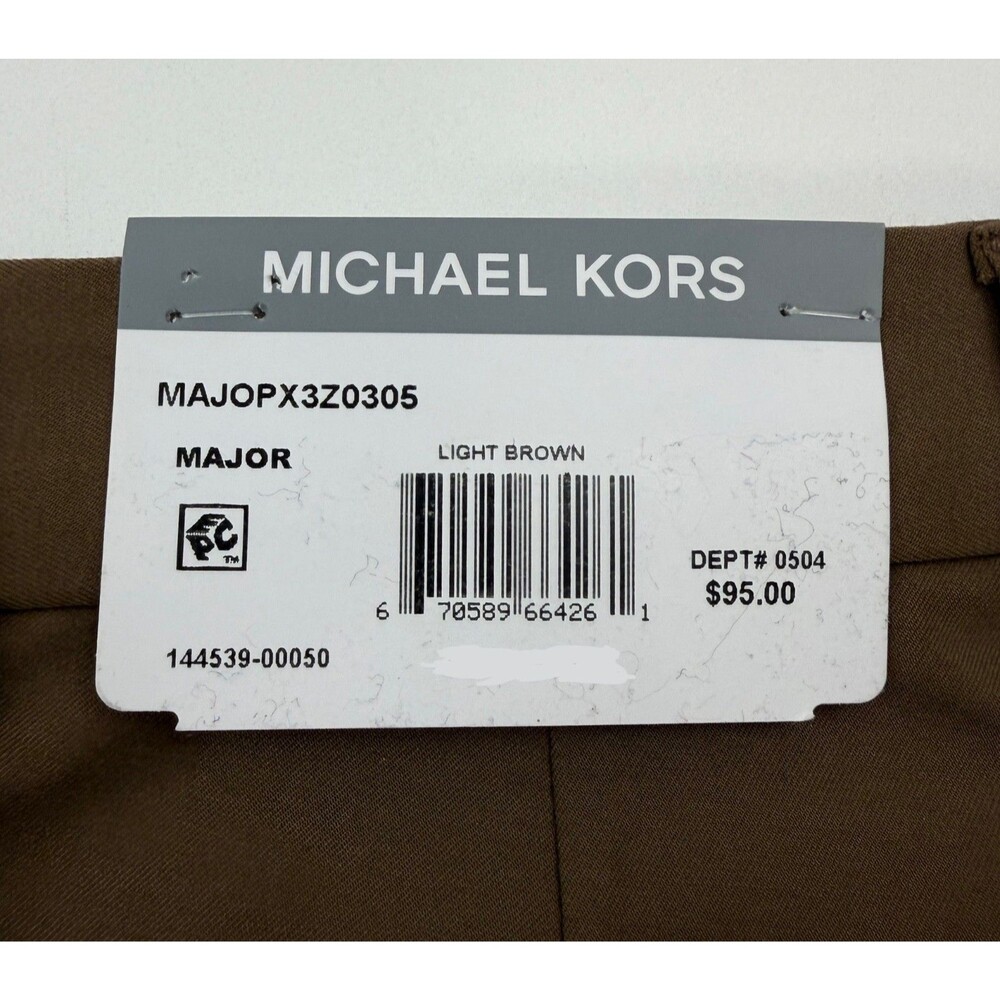 $95 NEW MICHAEL KORS Mens 38x32 Light Brown Bedford Trousers/Dress Pants/Slacks - Picture 3 of 6